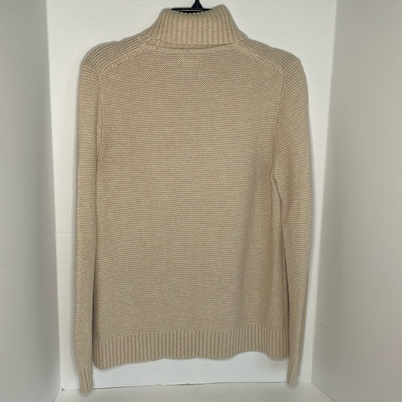 J Crew tan turtleneck sweater beautiful condition women’s size M - Picture 4 of 13